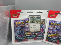 SEALED X2 Pokemon TCG Sealed Temporal Forces 3 Pack Blister Cleffa & Cyclizar - Image 3