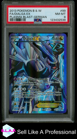 FA/DIALGA EX PLASMA BLAST-GER POKEMON BLACK & WHITE PLASMA BLAST 2013 99 PSA 8 - Image 1