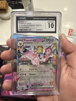 Pokemon Espeon EX TCG Prismatic Evolutions Holo Card 034/131 CGC Gem Mint 10 - Image 1
