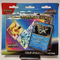 Pokemon Scarlet Violet Prismatic Evolutions Glaceon Tech Sticker Collection - Image 1