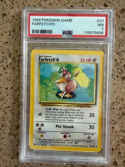 PSA 7 NM 1999 Pokemon Farfetch’d 27/102 - Image 1