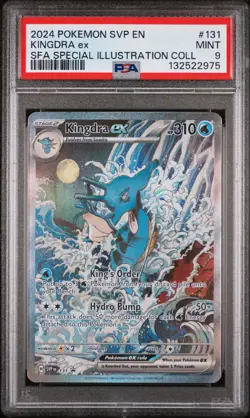 2024 POKEMON SVP EN-SV BLACK STAR PROMO #131 KINGDRA EX PSA 9 - Image 1