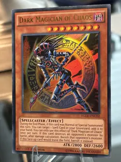 Yugioh TCG Dark Magician Of Chaos 1st Edition 1996 YGLD-ENC02 Holographic - Image 1