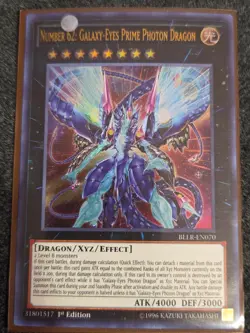 Number 62: Galaxy-Eyes Prime Photon Dragon BLLR-EN070 Ultra 1st Edition YUGIOH - Image 1