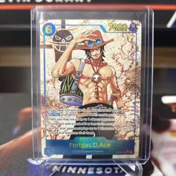 One Piece Carrying on His Will Portgas D Ace Alt Art OP13-119 SEC - Image 1
