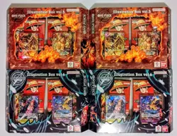 One Piece TCG Illustration Box Vol 5 & Vol 6 English 4 x Box LOT OP-13 PRB-02 - Image 1
