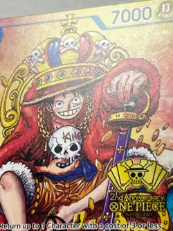 Monkey.D.Luffy (2nd Anniversary Stamped Promo) P-043 - One Piece TCG - English - Image 5