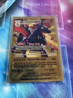 Shining Charizard GX Ultra Rare Gold Foil Fan Art Card - Image 1