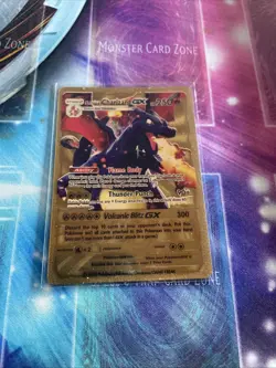 Shining Charizard GX Ultra Rare Gold Foil Fan Art Card - Image 2