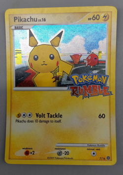Pikachu Card 7/16 Holo Pokemon Rumble 2009 TCG Very Nice *READ* - Image 1