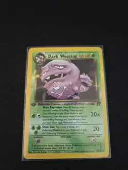 Pokemon Dark Weezing TCG Non-Holo Card 31/82 1st Edition Rare - Image 1