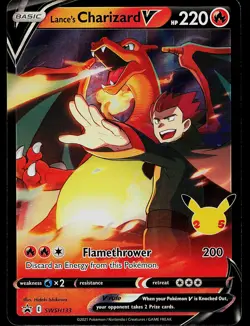Pokemon Card - Lance's Charizard V Sword & Shield Promo SWSH133 Holo - Image 1