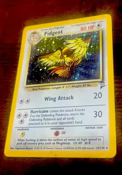 Pidgeot - 14/130 Base Set 2 Holo Rare - NM - Pokemon TCG WOTC Vintage Card 1999 - Image 1