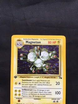Pokemon Cards: 1st Edition Fossil Rare Holo: Magneton 11/62 - Image 2