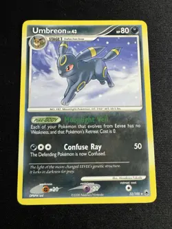 2008 Pokemon TCG MAJESTIC DAWN Umbreon Rare Non Holo Card 32/100 LP/MP+ - Image 1