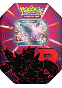 Pokemon TCG: Team Rocket Tin - Nidoking (5 Packs, Promo Card) - Image 1