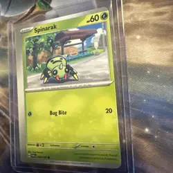 Pokemon TCG *ERROR Miss Cut Card* Spinarak 004/167 NM Twilight Masquerade - Image 3