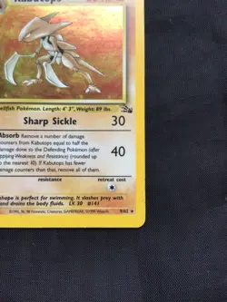 Pokemon Cards: 1st Edition Fossil Rare Holo: Kabutops 9/62 - Image 5