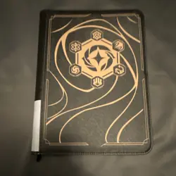 DRZERUI 9-Pocket Black Gold Collectible Card Binder Album with Plastic Pages - Image 1