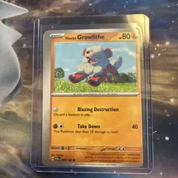 Pokemon TCG *Error Miscut Card* Hisuian Growlithe 099/167 NM Twilight Masquerade - Image 1
