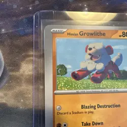 Pokemon TCG *Error Miscut Card* Hisuian Growlithe 099/167 NM Twilight Masquerade - Image 3