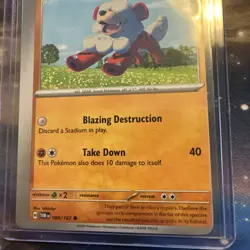 Pokemon TCG *Error Miscut Card* Hisuian Growlithe 099/167 NM Twilight Masquerade - Image 4