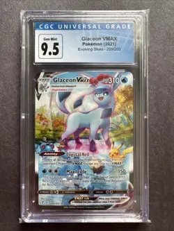 Pokemon Glaceon VMAX Holo 209/203 Evolving Skies CGC 9.5 Card 2021 - Image 1