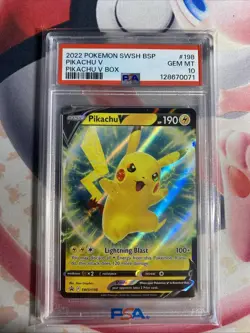 PSA 10 Pikachu V SWSH198 Black Star Promo 2022 Pokemon Card Gem Mint - Image 1
