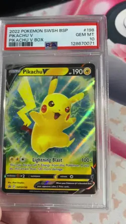 PSA 10 Pikachu V SWSH198 Black Star Promo 2022 Pokemon Card Gem Mint - Image 2