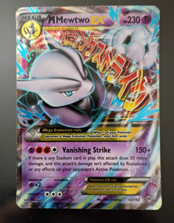 M Mewtwo Mega EX Ultra Rare Holo Card 63/162 Pokemon TCG - Image 1