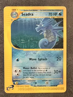 Seadra 58/147 Aquapolis Uncommon 2002 WOTC Pokemon Card - Image 1