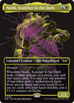 Nashi, Searcher in the Dark (Showcase) [Duskmourn: House of Horror] Magic MTG - Image 1