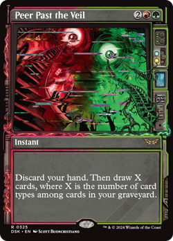 Peer Past the Veil (Showcase) [Duskmourn: House of Horror] Magic MTG - Image 1