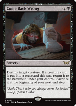 Come Back Wrong (0292) [Duskmourn: House of Horror] Magic MTG - Image 1