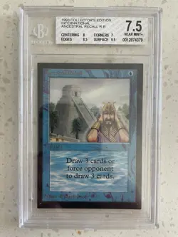 1993 Magic The Gathering MTG Collector's Edition Ancestral Recall Rare BGS 8 - Image 1