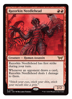 MTG - 1 x Razorkin Needlehead - Rare Human Assassin - Duskmourn (DSK) - M/NM - Image 1