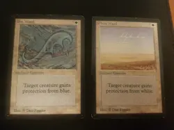 BETA Blue Ward, White Ward, Oldschool Magic Mtg Karten Sammlung - Image 1