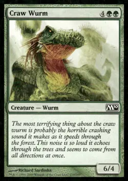 Craw Wurm M10 MTG Magic the Gathering card - Image 1