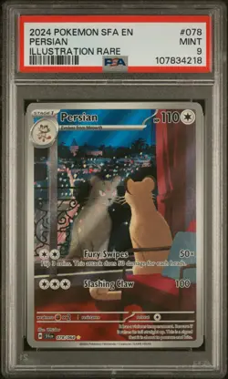 Persian 078/064 Illustration Rare Sfa En-shrouded Fable Pokemon PSA 9 *051 - Image 1
