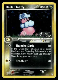 2004 Pokemon - Team Rocket Returns Dark Flaaffy HOLO Uncommon #33/109 - Image 1