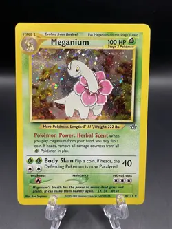 Pokemon TCG Meganium Neo Genesis 10/111 Holo Unlimited Rare LP - Image 1