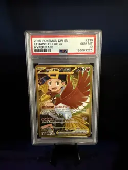 Ethan's HO-OH ex 239/182 Hyper Rare Destined Rivals Pokemon - PSA 10 🔥 - Image 1