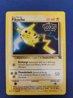 Pokemon TCG - Pikachu Black Star Promo 4 WB The First Movie Vintage WOTC - Image 1
