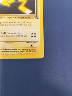 Pokemon TCG - Pikachu Black Star Promo 4 WB The First Movie Vintage WOTC - Image 3