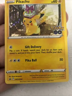 Pikachu SWSH234 Cosmos Holo Promo SWSH Black Star Pokemon Birthday Gift - Image 3
