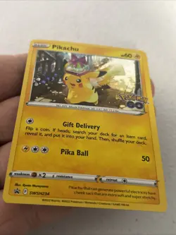 Pikachu SWSH234 Cosmos Holo Promo SWSH Black Star Pokemon Birthday Gift - Image 4