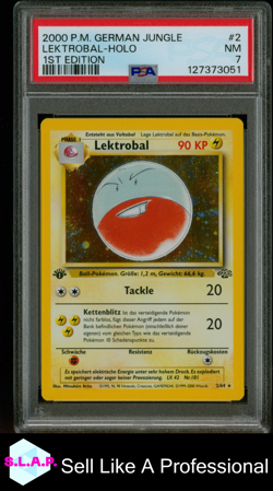 LEKTROBAL POKEMON 2 2000 JUNGLE HOLO GERMAN PSA 7 - Image 1