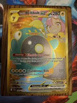Pokemon TCG Iono's Bellibolt ex 188/159 Journey Together Gold Hyper Rare - Image 1
