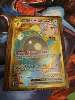 Pokemon TCG Iono's Bellibolt ex 188/159 Journey Together Gold Hyper Rare - Image 2