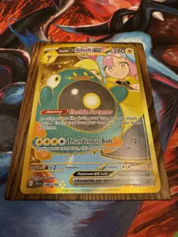 Pokemon TCG Iono's Bellibolt ex 188/159 Journey Together Gold Hyper Rare - Image 5